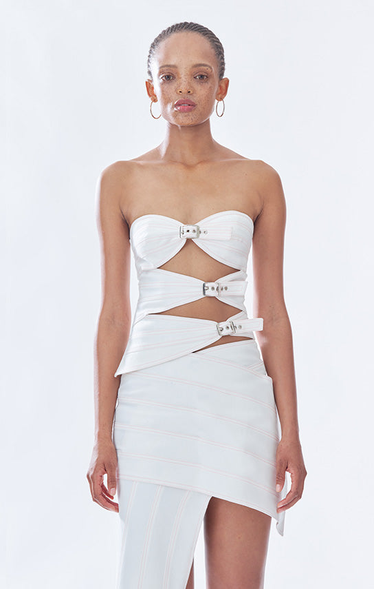 melt the lady swirl belt tops ホワイト 3-Carats-Belt-Bustier-white-