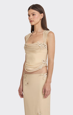 Belle Draped Lace Corset 600082843blk main image 0