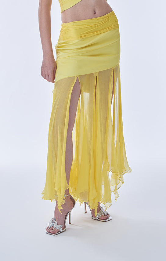 スカート OJOS : 25SS / Layering Draped Maxi Skirt (3colors) endless-summer-maxi-skirt-w-