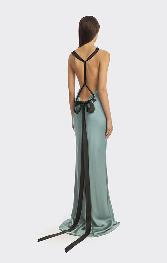 halter dress with bow Maxi Slip short halter dress formal