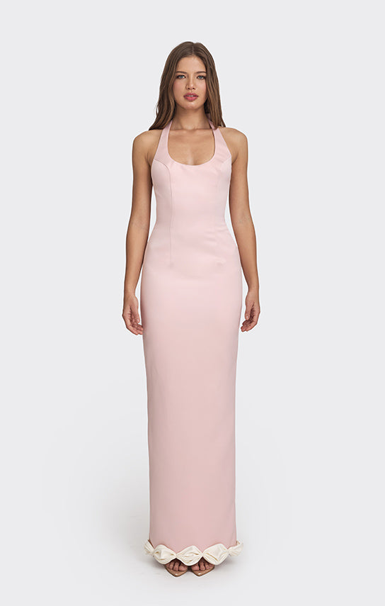 Cake Bow Maxi Dress, Halterneck Satin Dress – Stolen Stores