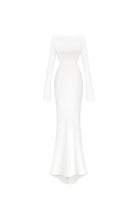 Classic Long Sleeve Dress M / Off White Classic Long Sleeve Dress M / Off White