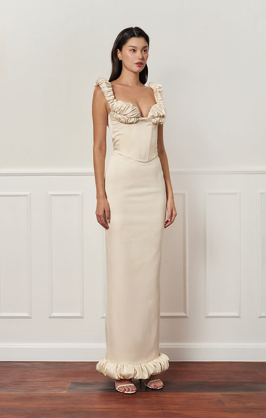 cross over corset dress CROSS OVER NECK CORSET DRESS