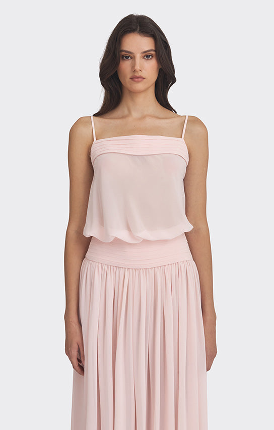 kaia chiffon dress Apricot Bridesmaid Dress Chiffon Size Small