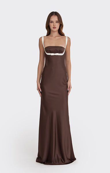 Mini Bow Maxi Dress S / Light Yellow