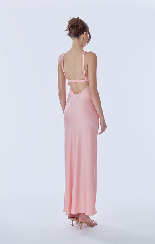 Ms. Heart Maxi Slip Dress Xs / Pink Ms. Heart Maxi Slip Dress Xs / Pink