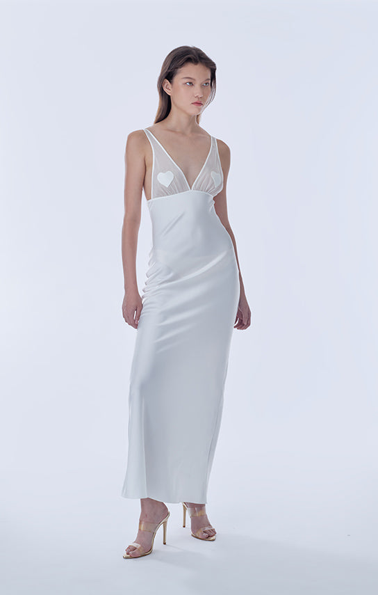 Ms. Heart Maxi Slip Dress XS / Pink Ms. Heart Maxi Slip Dress XS / Pink