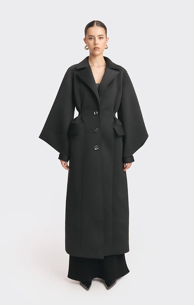 【OTSU TOKYO】Dolman Sleeve Coat Ms-Doll-Coats-Onarin-Black-