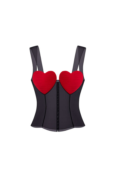 Heart-Bust Bustier, Sheer Two-Tone Chiffon – Stolen Stores