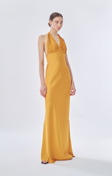 Ms. Pleat Maxi Dress M / Burgundy Ms. Pleat Maxi Dress M / Burgundy