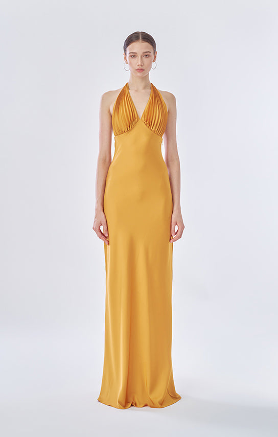 【etoll. 】Drape design I-line dress 7019460_0616_3283a108-71d0-