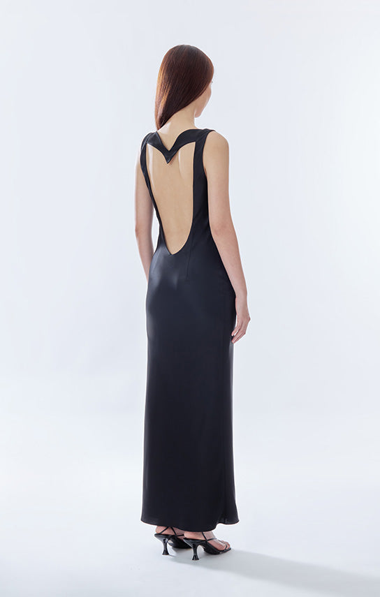 Ms. Heart Open Back Dress Xs / Black Ms. Heart Open Back Dress Xs / Black