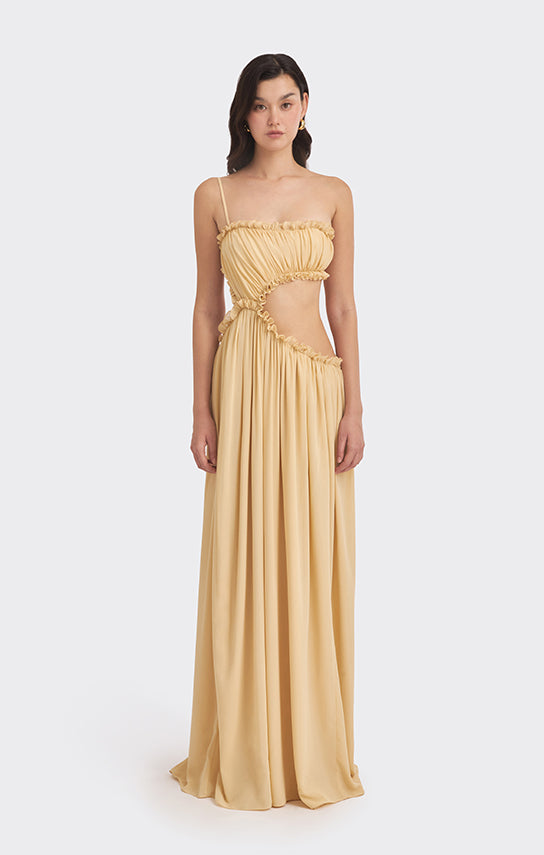 Selene Draped Dress XS / Yellow Selene Draped Dress XS / Yellow