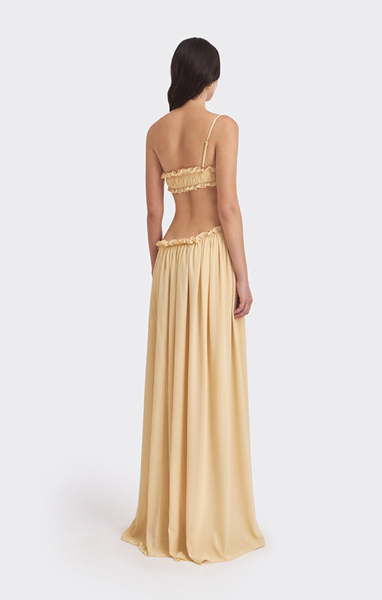 Selene Draped Dress L / Yellow Selene Draped Dress L / Yellow