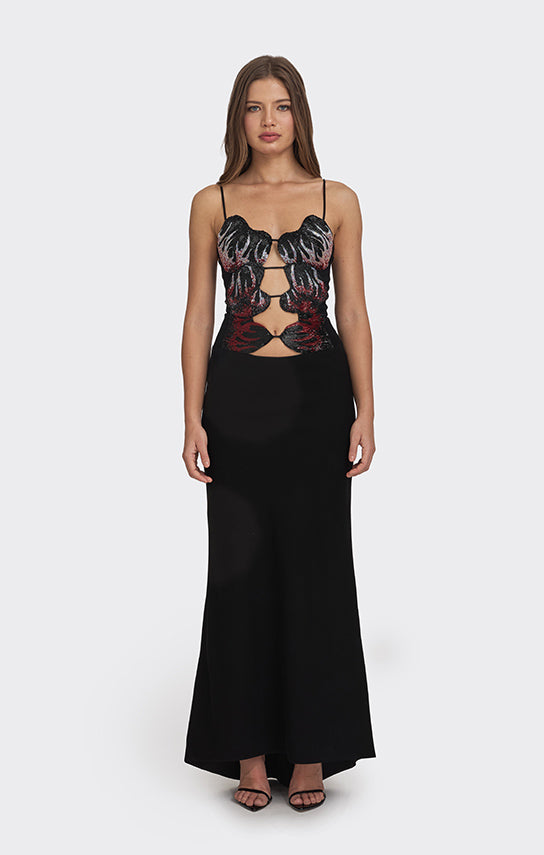 ms black dress Ruched Velvet Long Sleeve Midi Dress – shopaleena main image 0