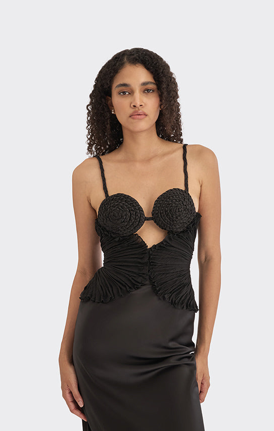 lotus maxi dress Vestido Maxi Lotus Garden - Negro