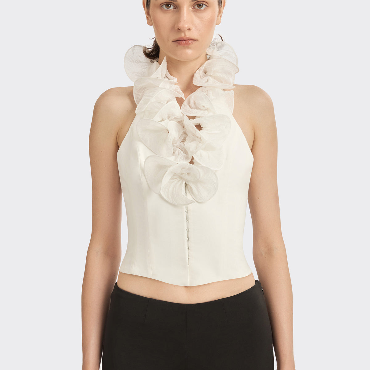 Spiral Ruffle V-Neck Top – Stolen Stores