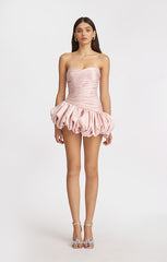 Draped Mini Dress in Satin – Stolen Stores