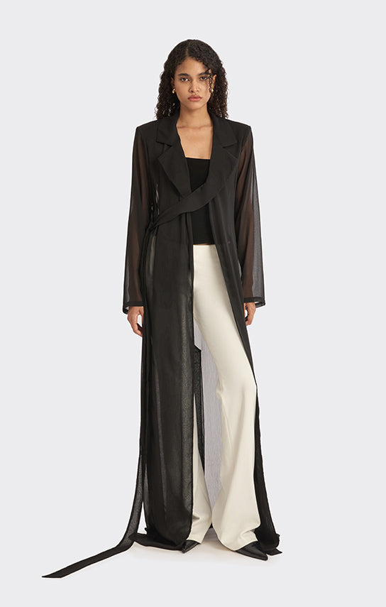 Wrap Sheer Outerwear, Long Lapel – Stolen Stores