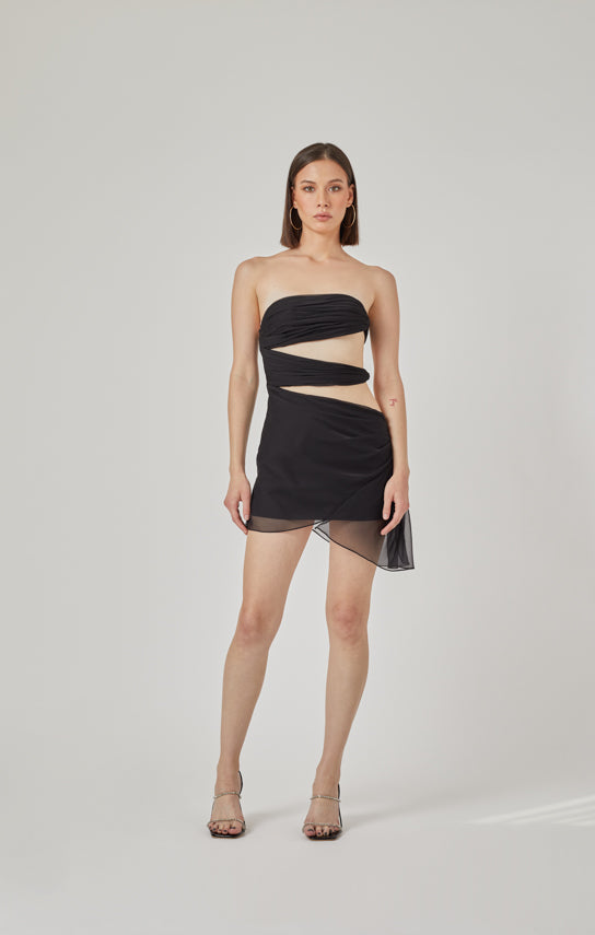 3-Carats-Side-Mini-Dress-Jet-