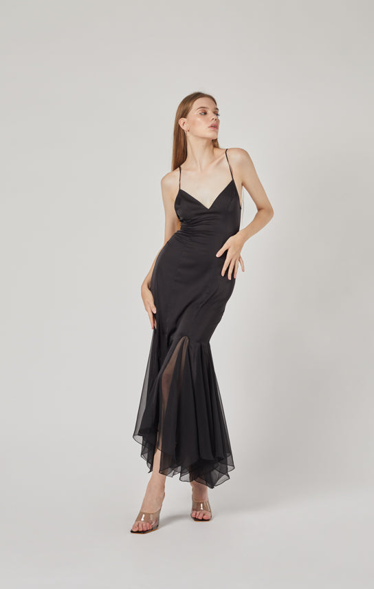 Ms. Godet Maxi Slip Dress