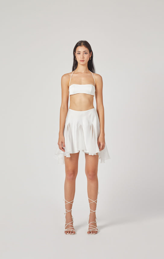 AND Garter mini skirt white Mサイズ　andwang AND Garter mini skirt (white)