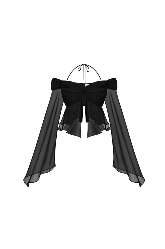 1jinn_studio 掻き集め Lazy Sheer Hooded Tops 