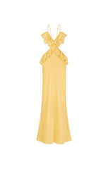 Ruffle-Maxi-Slip-Dress-Yellow-